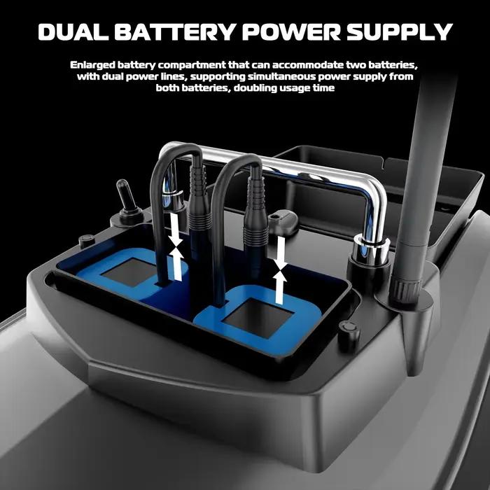 Bateau appât télécommandé 500m 2kg charge - vitesse fixe étanche lumière nuit pêche