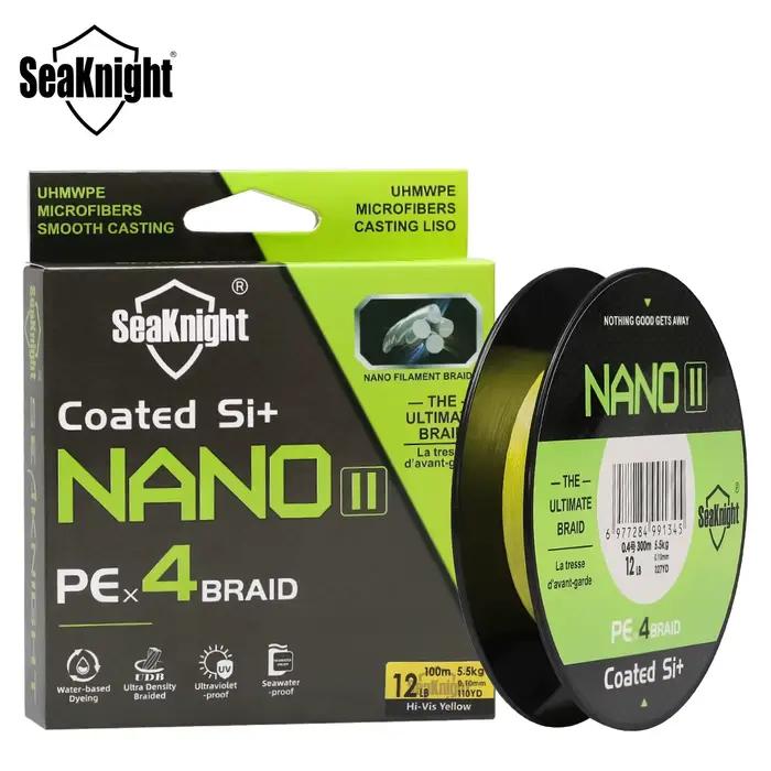 Ligne tressée SeaKnight NANO II 300m - 4 tresses résistance mer UV revêtement Si+ 7-15lb