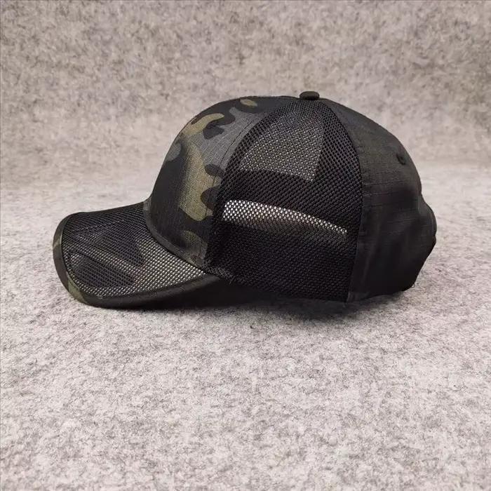 Casquette mesh grande taille pêche été - Baseball cap réglable homme camouflage jungle 62cm
