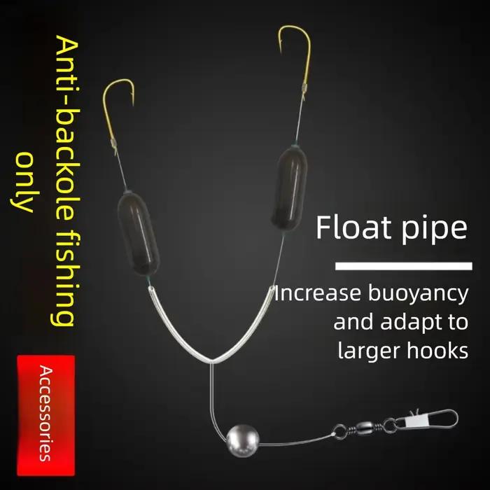 Montages flottants anti-fond pour pêche de carpe 30 pièces hameçons tubes de flottabilité pour poissons de fond polyvalents occasions de pêche en famille