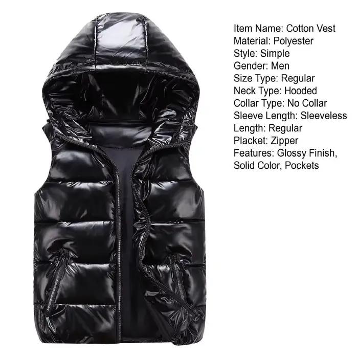 Veste polaire homme sans manches zippée avec capuche et poches pour pêche hiver