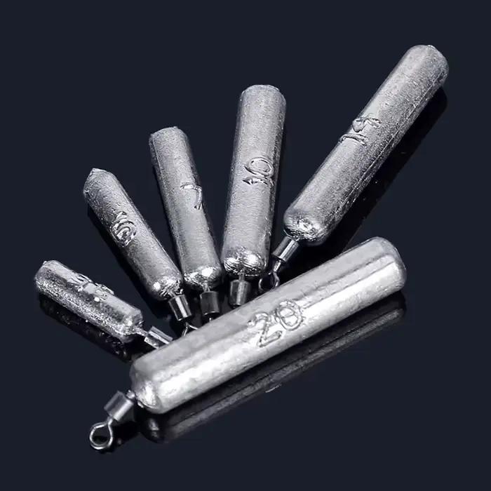 Plombs drop shot 5 pièces 3.5g 5g 7g 10g 14g 20g pour montage rapide avec émerillon