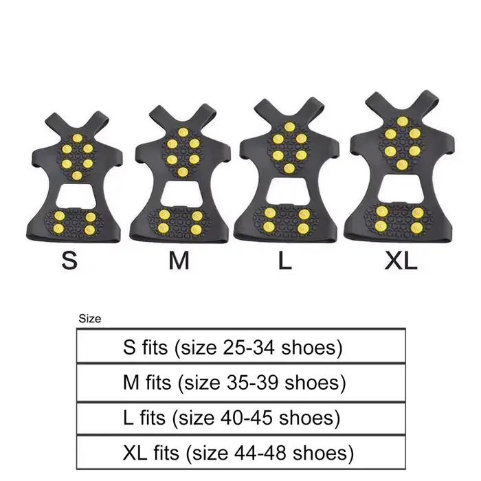 Crampons alpinisme 10 pointes pour pêche hivernale - Accessoires randonnée anti-dérapants neige