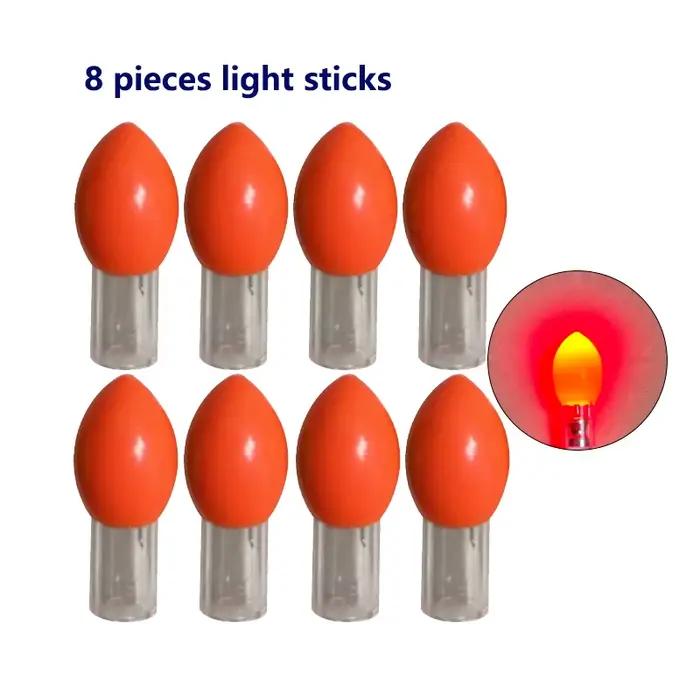 8 bâtons luminescents électroniques sans pile pour pêche en mer nocturne