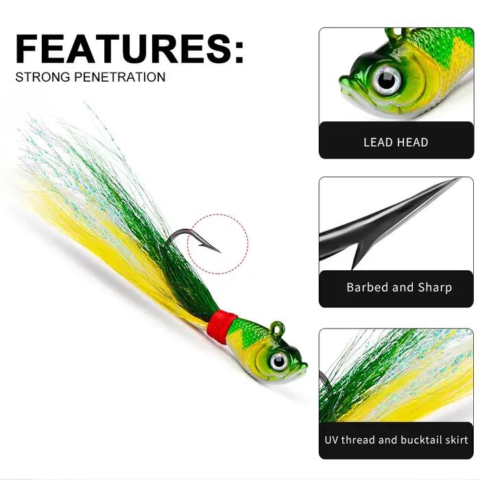 Leurre métal hard bait avec plumes PROBEORS 1 pièce - 5 couleurs 7g à 56g pour leurres souples