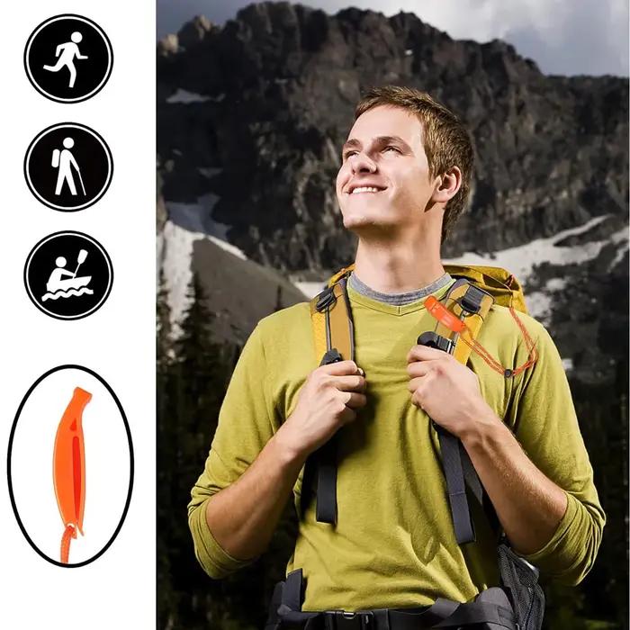6 sifflets survie double fréquence - équipement sauvetage outdoor accessoires pêche randonnée