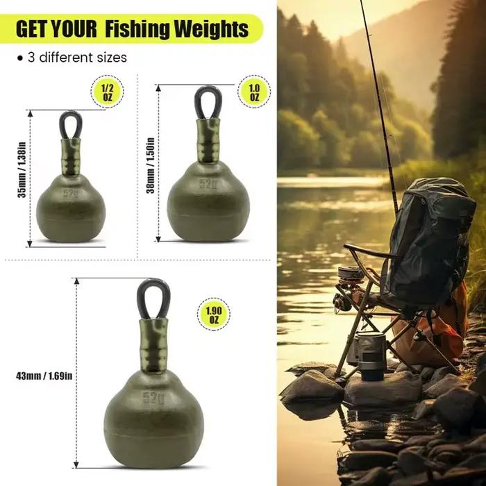 3 plombs de pêche spécial carpe accessoires équipement pour pêcheurs exigeants