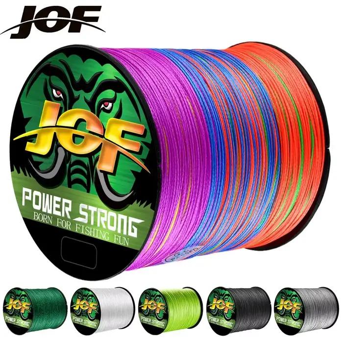JOF fil pêche tressé multifilament carpe mouche 4 brins 100-500M - Multicolore Japon spinning extrême
