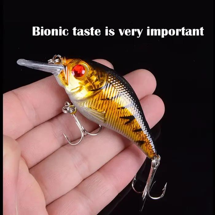 Leurre VIB Hard 3D Eyes 7.5cm 10.2g - minnow coulant avec hameçons triples pour pêche aux carnassiers