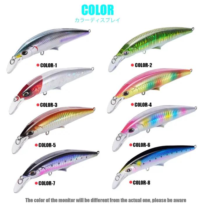 Leurre Isca Minnow 120mm 45g pour la pêche du bar et du brochet en mer, appât artificiel coulant