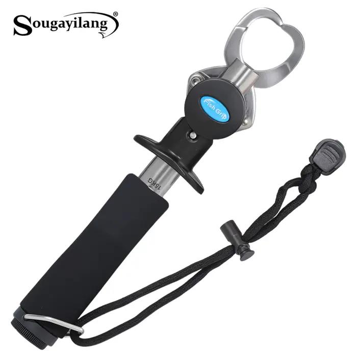 Pince multifonction pêche Sougayilang inox avec balance 15kg et mètre ruban 100cm pour mesurer poissons