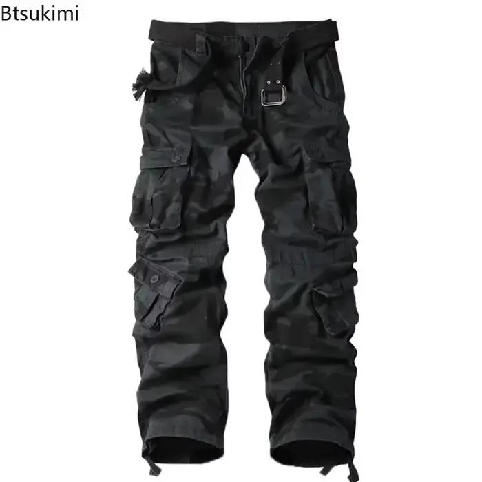 Pantalon cargo camouflage 2026 homme pêche tactique multi-poches coton loose outdoor