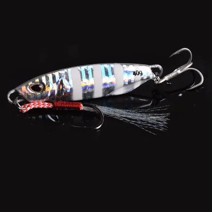 Lot de 10 leurres métal japonais casting 10g-40g pour pêche en bateau et trolling truite bar