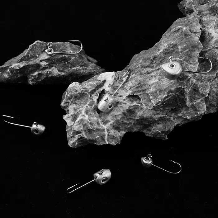 Têtes plombées miniatures 3D yeux - 0.5g à 5g pour perche et crapet - Hameçons pêche leurres souples