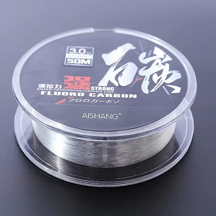 Ligne de pêche fluorocarbone 100% invisible et résistante pour la pêche en mer et leader carbone