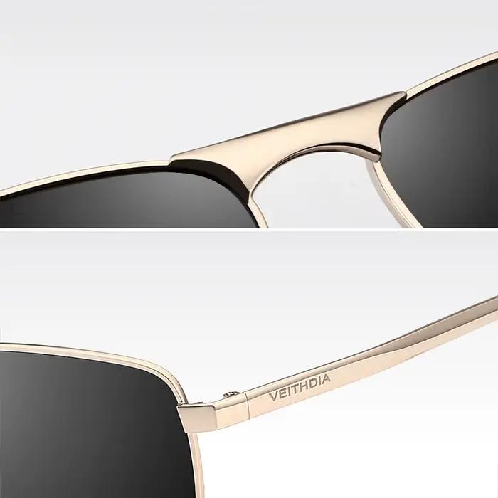 Lunettes de soleil vintage VEITHDIA V2462 pour pêche sportive - Verres polarisés UV400 homme femme