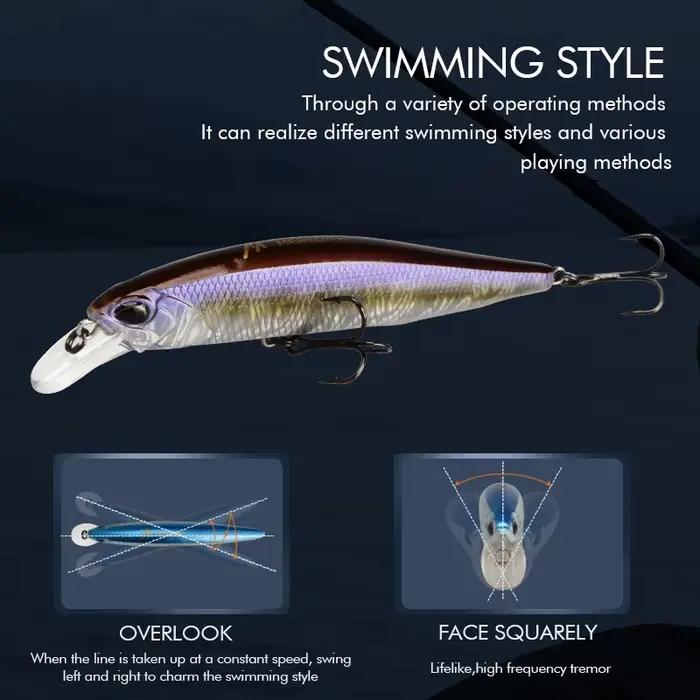 Leurre dur flottant MRERDITH JERK MINNOW 100F 14g, leurre pêche pro qualité, nage profonde 0.8-1.0m, 24 coloris