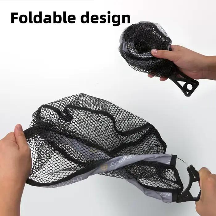 Épuisette pliable pêche à la mouche compacte - Filet de réception pliant pour truites en rivière