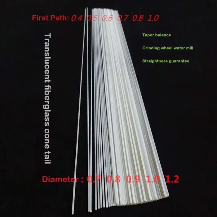 10 Bâtonnets Fibre de Verre Coniques 28cm pour DIY Leurres Calamar, Flotteurs et Matériel de Pêche