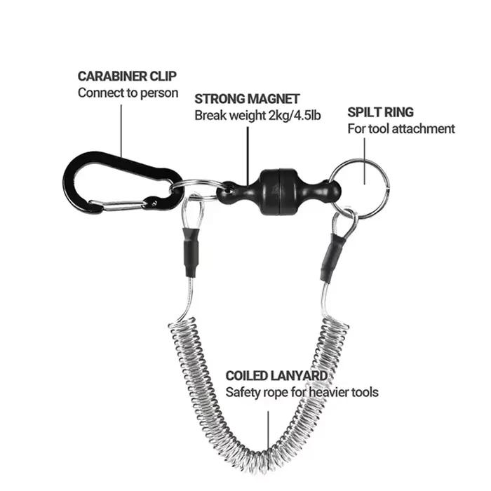 Corde de pêche magnétique anti-perte télescopique pour canne à pêche extérieure