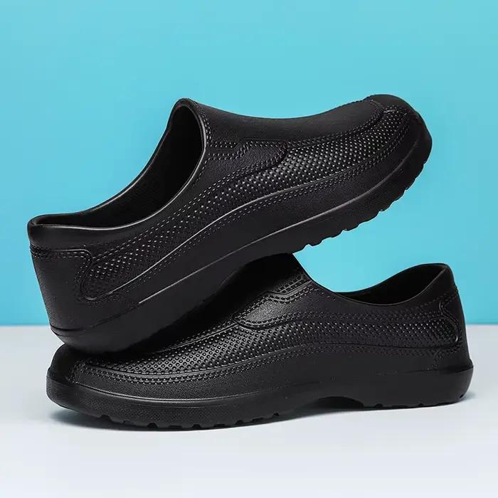Chaussures de pêche étanches alimentaires en stock, bottes de sécurité travail extérieur ultra-légères antidérapantes