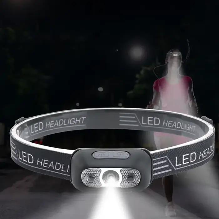 Lampe frontale LED mini rechargeable USB pêche nocturne détection vague camping lampe de pêche