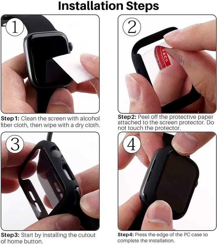 Coque de protection et bracelet pour Apple Watch 44mm 40mm, compatible pêche et activités nautiques