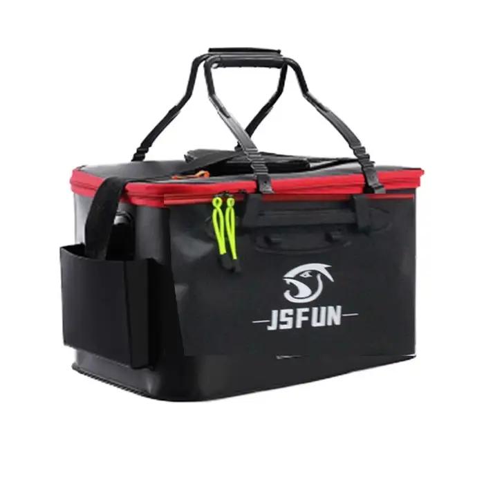 Seau de pêche pliable EVA portable pour poissons vivants sans pompe à oxygène réservoir eau extérieur