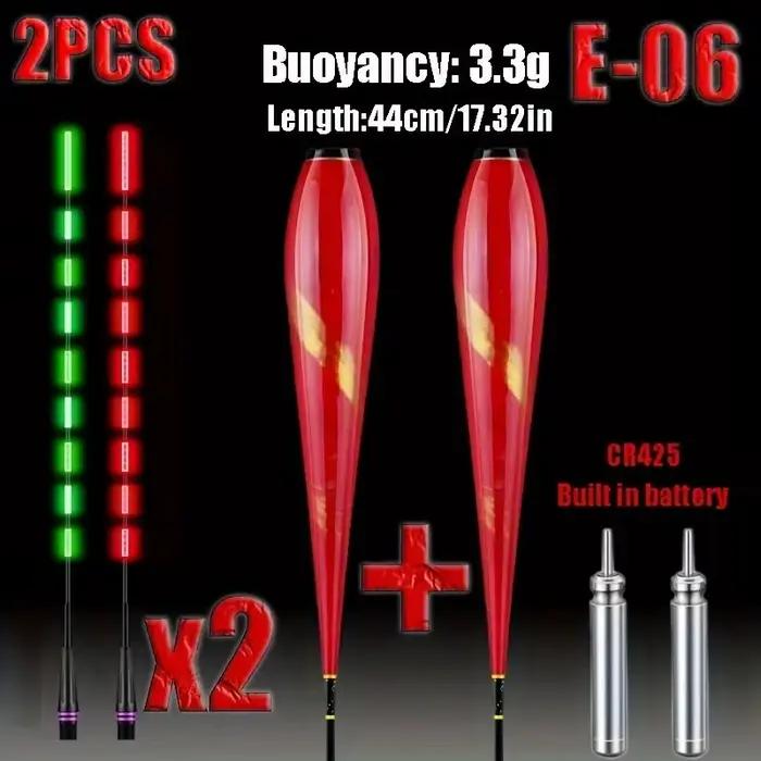2 flotteurs LED indicateurs de touche - Changement de couleur électronique avec batterie CR425