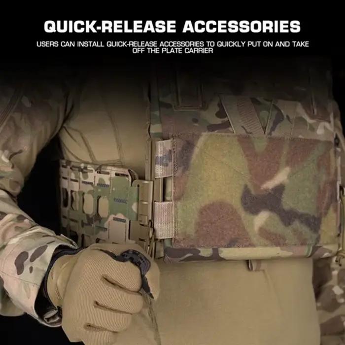 Kit attache plaque gilet pêche tactique MOLLE dégagement rapide équipement chasse ceinture