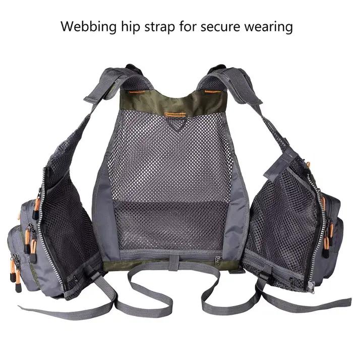 Veste de pêche respirante et ajustable pour la pêche à la mouche, le surfcasting et les sports nautiques