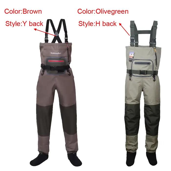 Combinaison de pêche respirante et confortable pour homme et femme, waders cuissarde pieds nus durable