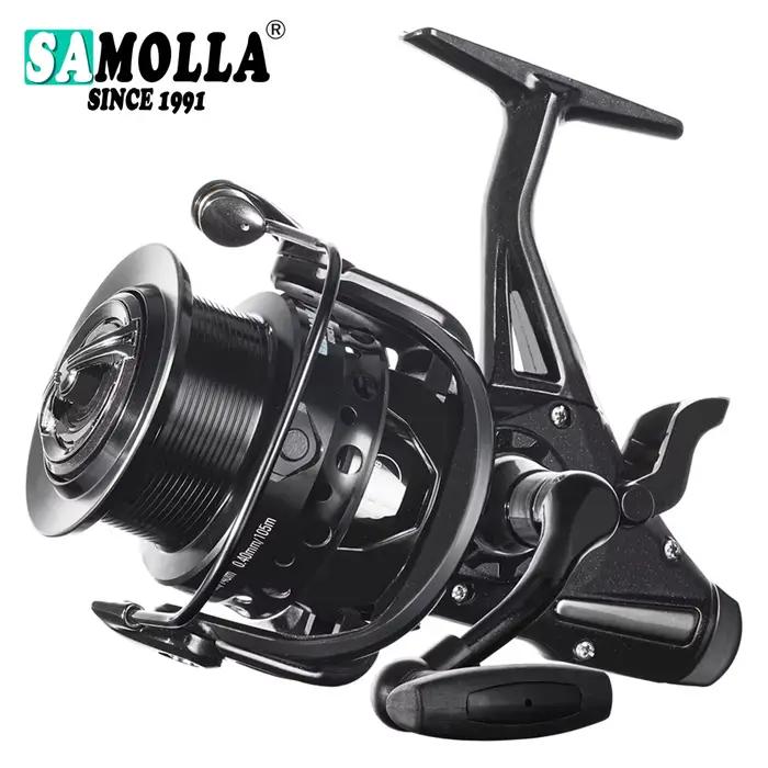 Moulinet de pêche à la carpe spinning double frein robuste 12-15kg pour accessoires mer et rivière