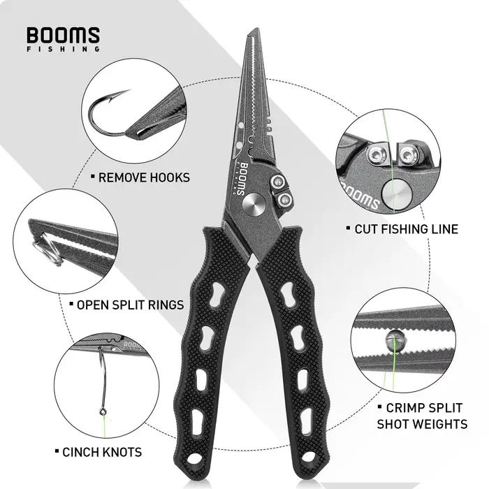 Pinces pêche Booms F07 inox coupe-braid extracteur hameçon résistantes eau salée outil professionnel