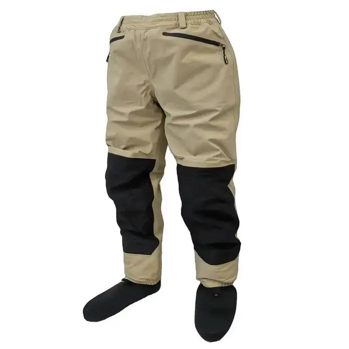 Waders pêche à la mouche ELUANSHI taille hanche plats pieds chaussettes durables hauts pour rivière