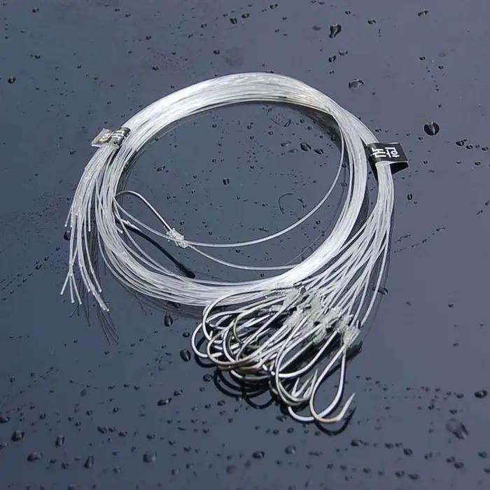 Hameçons jig head 20/26 pièces avec ligne attachée - Acier carbone pour pêche en mer