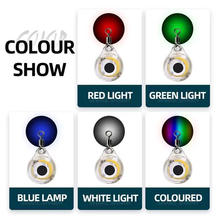 10 lampes LED sous-marines pour attirer calamar et poisson, leurre lumineux forme d'oeil pour pêche en profondeur