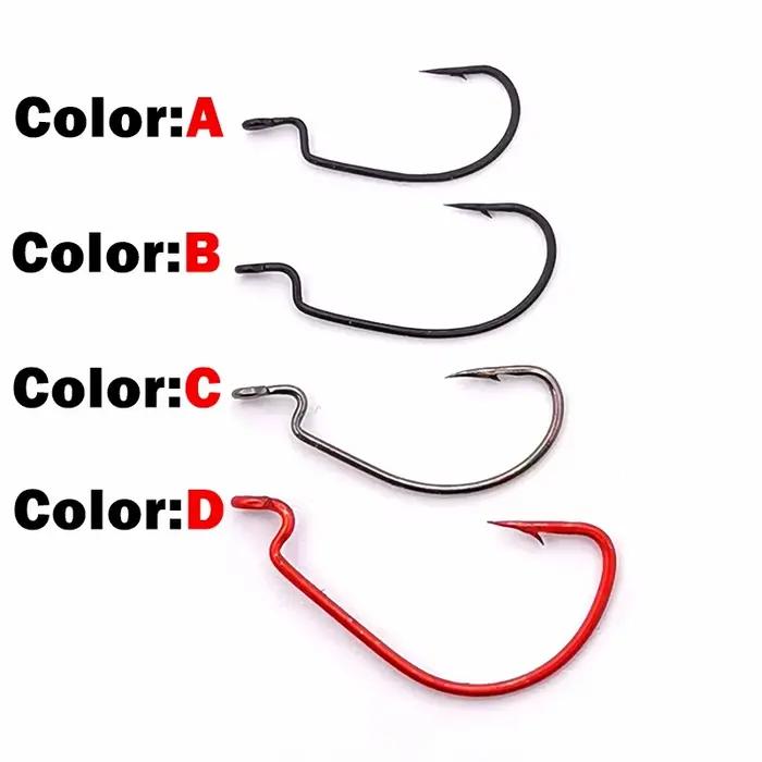 10 hameçons souples mini OUTKIT pour leurres worms - Acier carbone haute qualité pêche rockfishing