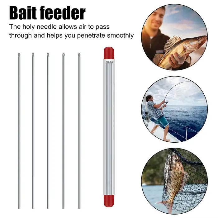 Aiguille à Vers 5-20 Pièces Acier Inoxydable - Perceuse Creuse Portable pour Enfiler Appâts Naturels