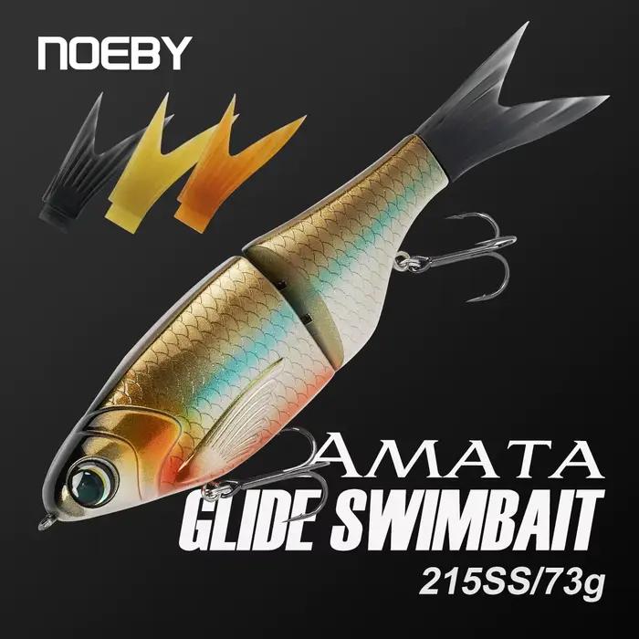 Leurre souple Noeby Amata Glide Swimbait 215mm pour brochet et sandre, leurre nageur coulant lent