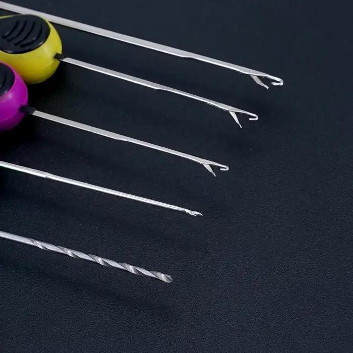 Kit de 5 aiguilles à appâts pour la pêche à la carpe, montages pop up boilie