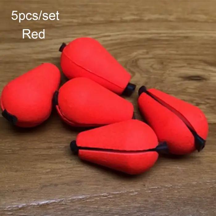 5 pièces indicateurs de touches flottants mousse ovale pour la pêche à la mouche, type goutte