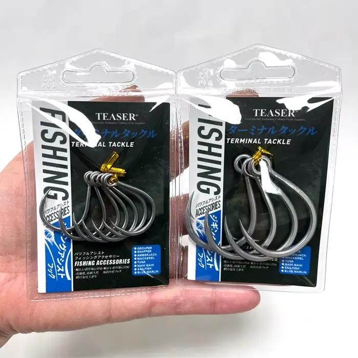 Hameçons popper TEASER 8091 5X DIABLO anti-rouille pour pêche en mer - tailles 2/0 à 7/0 single heavy