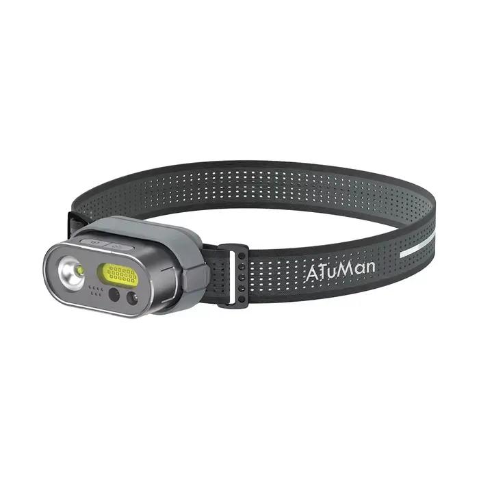 Lampe frontale multifonction ATuMan DUKA MH1 rechargeable USB avec détecteur de mouvement pour pêche