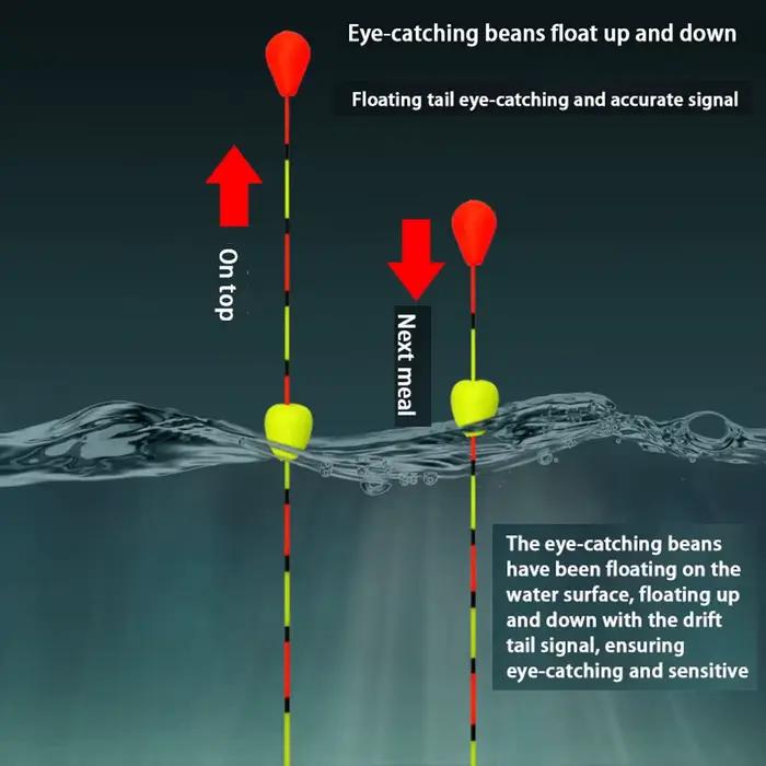 Flotteur de pêche composite nano perlé coulissant avec bille attractif pour montages esches flottantes