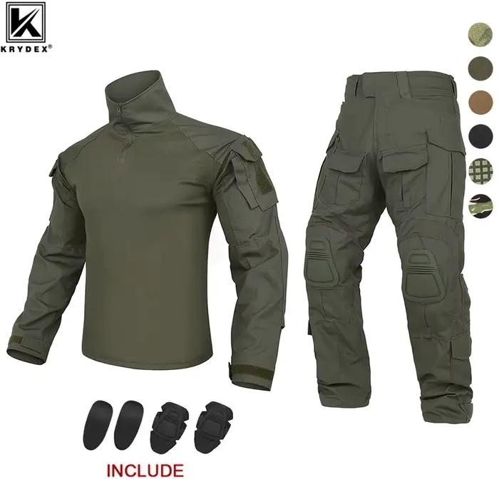 Uniforme combat G3 KRYDEX pêche outdoor tactique gen3 ranger green camouflage noir
