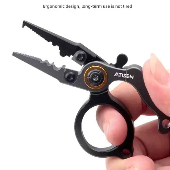 Pinces aluminium mini portables pour pêche : coupe, serrage et torsion - boîte à trésor pêcheur