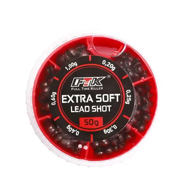Plombs de pêche plombés extra souples 50g assortis (0.2g à 1.0g) pour montage ligne flottante et