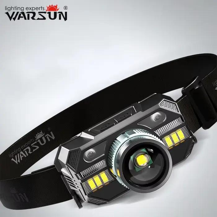 Lampe frontale WARSUN ultra puissante avec zoom - Rechargeable 18650 pour pêche en mer et rivière