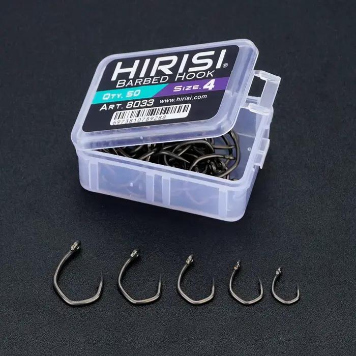 50 hameçons micro-barbelés Hirisi PTFE pour montages fins et pêche discrète des poissons méfiants